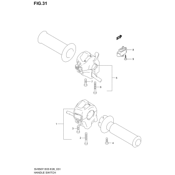 HANDLE SWITCH (SV650X/Y/K1/K2)