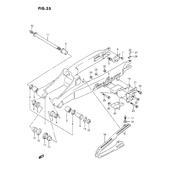 REAR SWINGING ARM (K/L)
