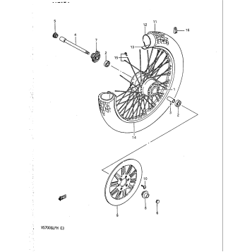FRONT WHEEL (VS700GLFH/GLPH)