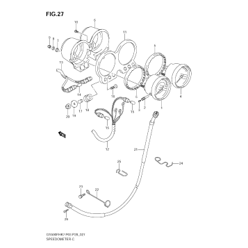 SPEEDOMETER - TACHOMETER (GS500F E3, E28, E33, E95)