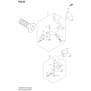 LEFT HANDLE LEVER (DR-Z400Y/K1/K2/K3/K4)