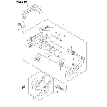 REAR CALIPER (MODEL K5/K6)