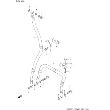 FRONT BRAKE HOSE (MODEL S/T/V/W)