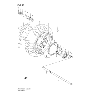 REAR WHEEL (AN650AK6)