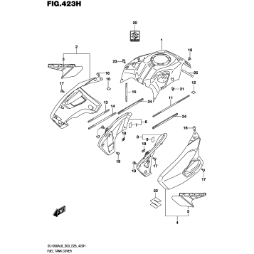 FUEL TANK COVER (DL1000XAL8 E28)