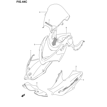 COWLING BODY (GSF1200SK4)