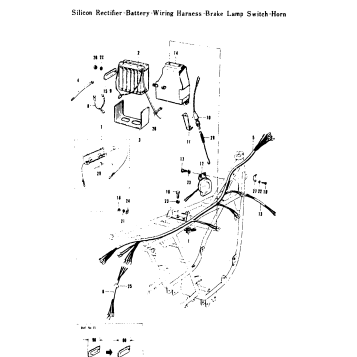 SILICON RECTIFIER BATTERY - FUSE - WIRING HARNESS - BRAKE LAMP SWITCH - HORN
