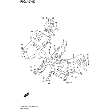 REAR FENDER (GSX-R1000L7 E33)