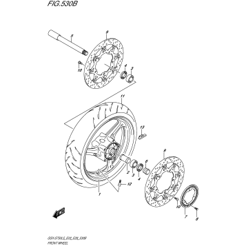 FRONT WHEEL (GSX-S750AL5 E28)