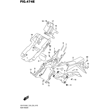 REAR FENDER (GSX-R1000AL7 E28)