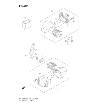 TURN SIGNAL LAMP (MODEL K6/K7/K8)