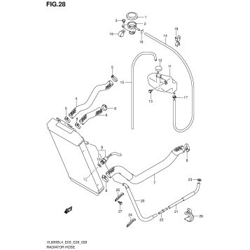 RADIATOR HOSE (VL800BL4 E03)