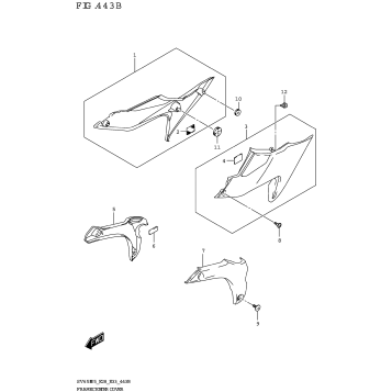FRAME CENTER COVER ((SV650XA):(E28))