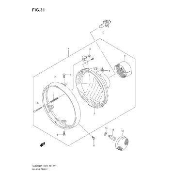 HEADLAMP (SV650K3/K4/K5/K6/K7/AK7)