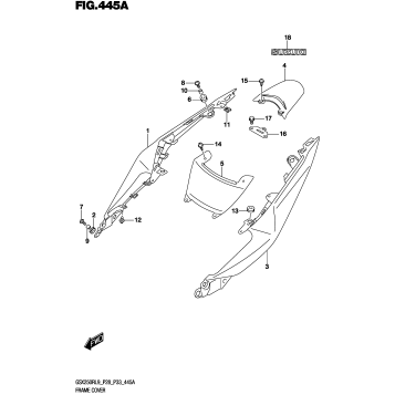 FRAME COVER (GSX250RL9 P28) (FOR YAY,QHW)