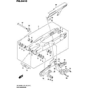 REAR SWINGINGARM (DR-Z400SM)