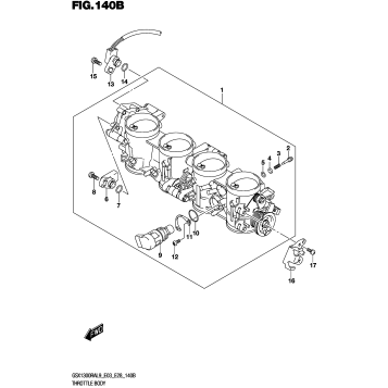 THROTTLE BODY (GSX1300RAL9 E28)