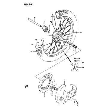 FRONT WHEEL (MODEL K/L)