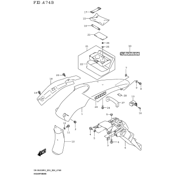 REAR FENDER (DR-Z400S)