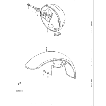 HEADLAMP HOUSING - FRONT FENDER
