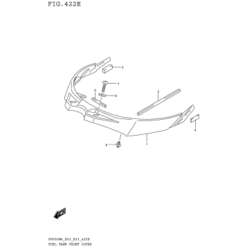 FUEL TANK FRONT COVER (SV650XAM4 E28)
