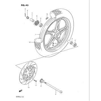 FRONT WHEEL (MODEL G)