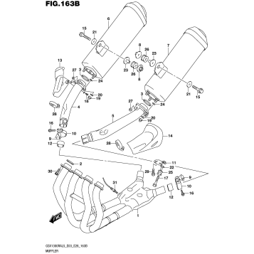 MUFFLER (GSX1300RAL5 E28)