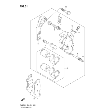 FRONT CALIPER (MODEL K1/K2/K3/K4)