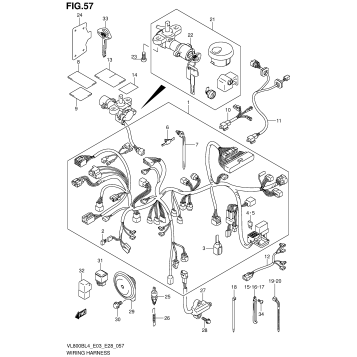 WIRING HARNESS (VL800BL4 E33)