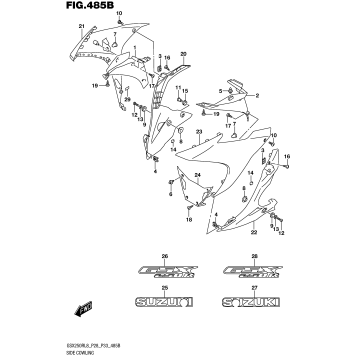 SIDE COWLING (GW250RL8 P28) (FOR QHW)