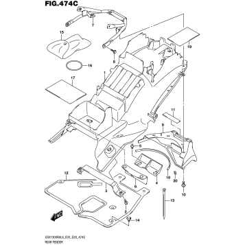 REAR FENDER (GSX1300RAL6 E33)