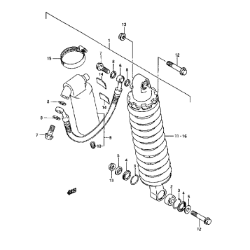 REAR SHOCK ABSORBER (MODEL K)