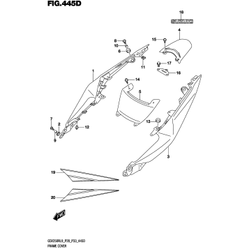 FRAME COVER (GSX250RL9 P33) (FOR 4CX,AY4,BEE)