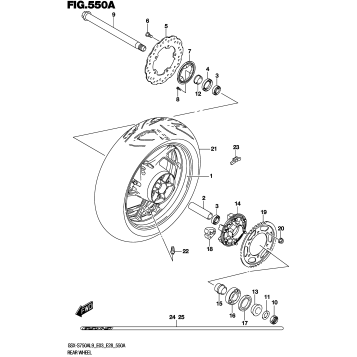 REAR WHEEL (GSX-S750ZL9 E03)