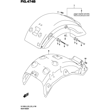 REAR FENDER (VL1500BL9 E33)