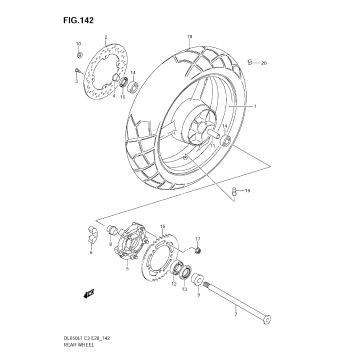REAR WHEEL (DL650 L1 E3)