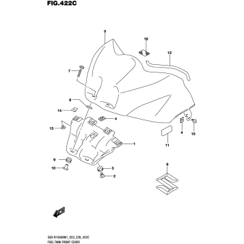 FUEL TANK FRONT COVER (GSX-R1000ZA,GSX-R1000RZA)