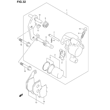 FRONT CALIPER (MODEL K2/K3/K4)