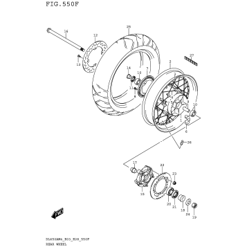 REAR WHEEL (DL650XAM4 E33)