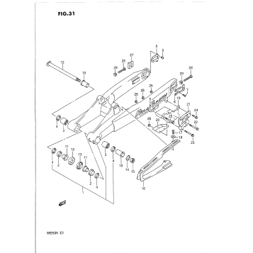 REAR SWINGING ARM (MODEL K/L)