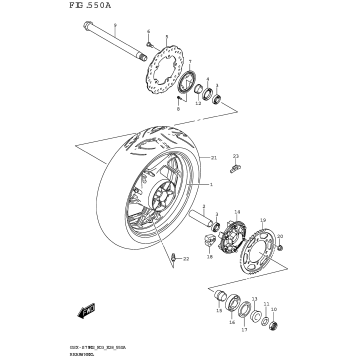 REAR WHEEL (GSX-S750,GSX-S750A)