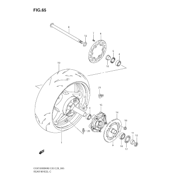 REAR WHEEL (GSX1300BKK8/K9)