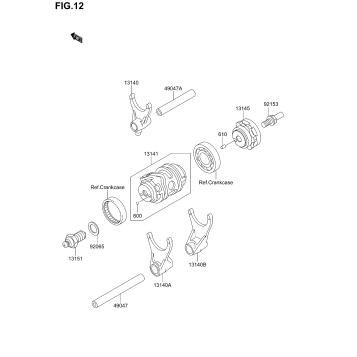 GEAR CHANGE DRUM/SHIFT FORK