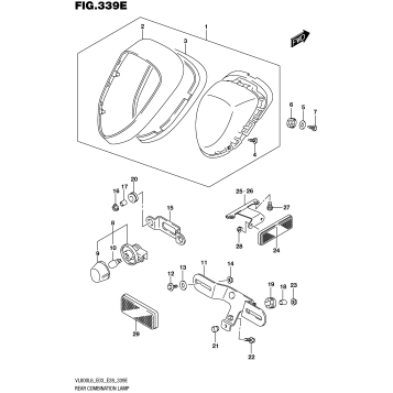 REAR COMBINATION LAMP (VL800TL6 E28)