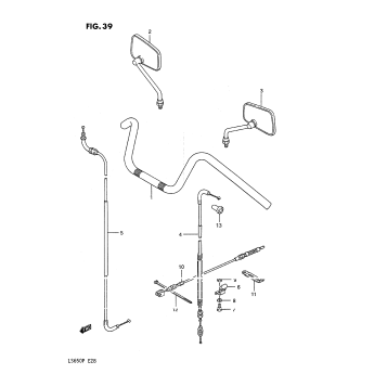 HANDLEBAR - CONTROL CABLE (LS650PG/PJ/PK/PL