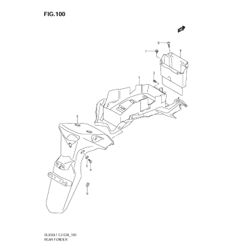 REAR FENDER (DL650 L1 E33)