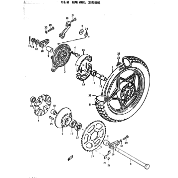 REAR WHEEL (GS425EN)