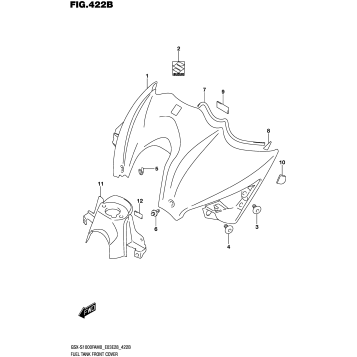 FUEL TANK FRONT COVER (E28)