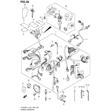 WIRING HARNESS (VL800BL4 E28)