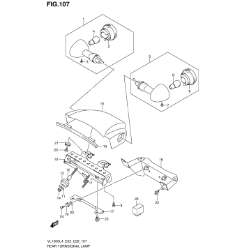 REAR TURNSIGNAL LAMP (VL1500BL4 E33)